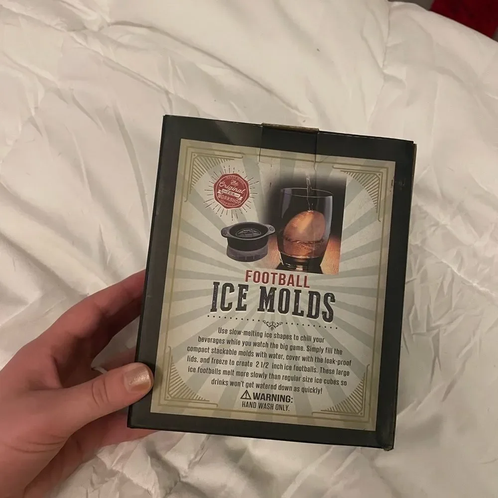 Football ice cube molds set of 2 brand new